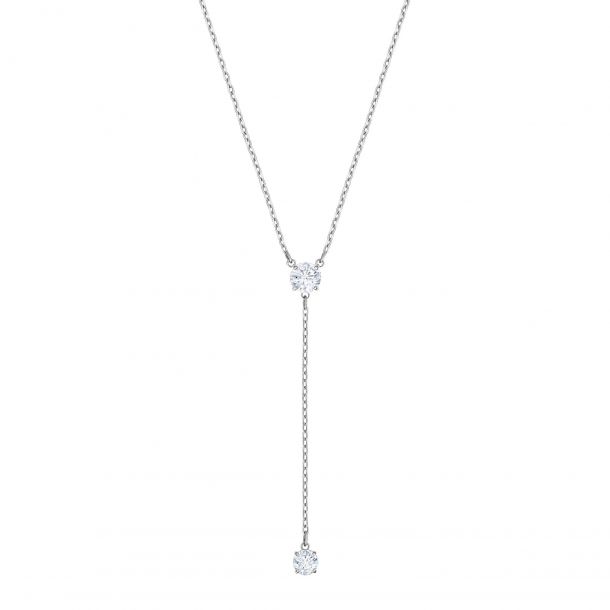 Swarovski Crystal Attract Lariat Necklace, Rhodium-Plated | REEDS Jewelers