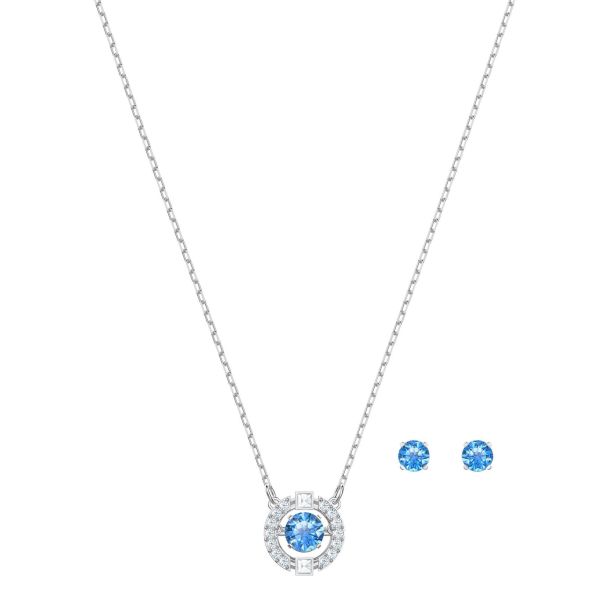 Blue swarovski crystal clearance necklace