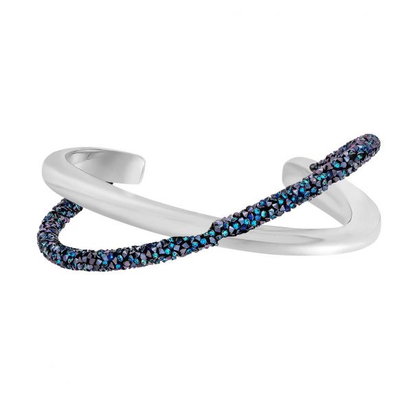Swarovski Crystal Crystaldust Blue Cross Cuff REEDS Jewelers