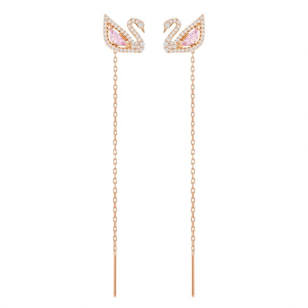 Swarovski Crystal Dazzling Swan Thread Earrings REEDS Jewelers