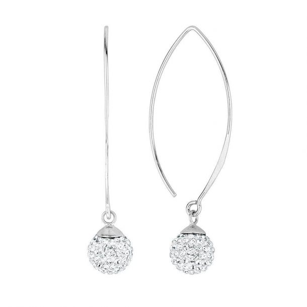 Swarovski Crystal Elements Crystal Ball Dangle Earrings