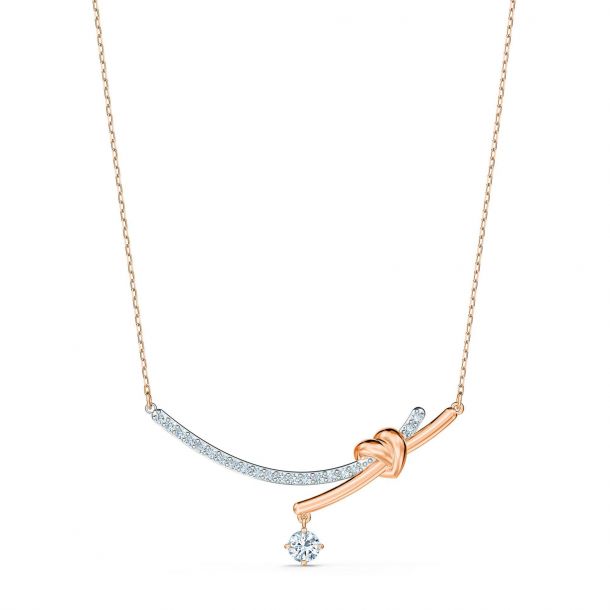 Swarovski Crystal Lifelong Heart Bar Necklace