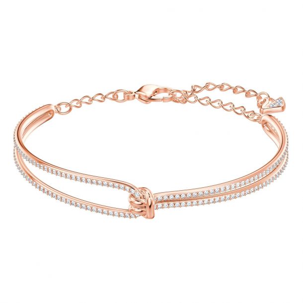 Rose gold bracelet with swarovski crystals hotsell