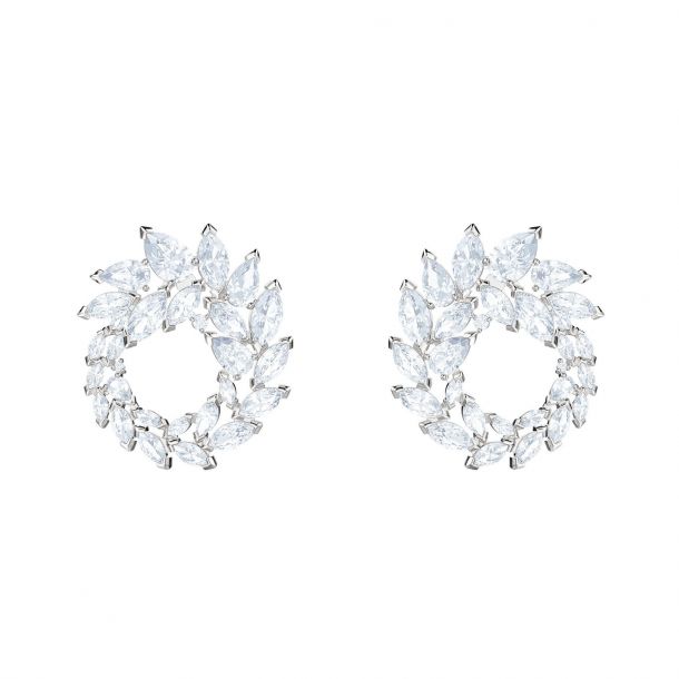 Swarovski Crystal Louison White Rhodium-Plated Earrings