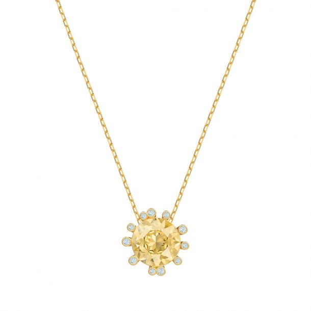 Swarovski yellow crystal necklace discount