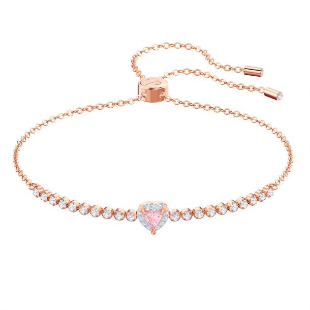 Swarovski pink heart bracelet hotsell