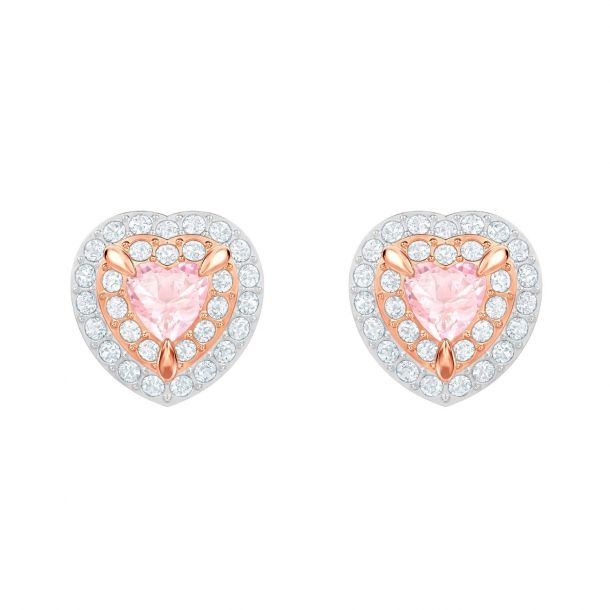 Escéptico Discriminación sexual analogía Swarovski Crystal Pink Heart Stud Earrings | REEDS Jewelers