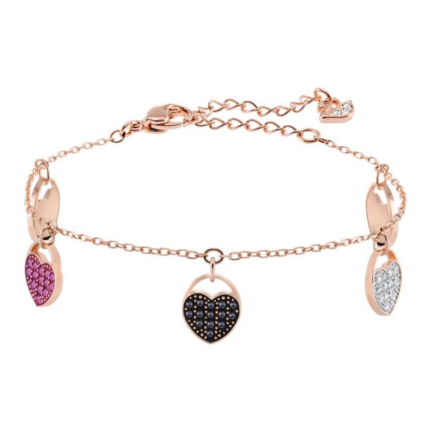 Swarovski rose clearance gold charm bracelet