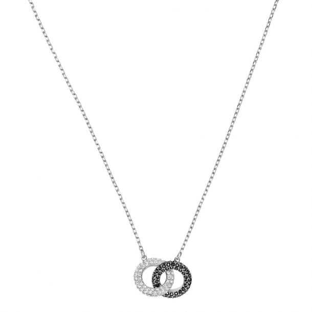 Swarovski necklace two rings discount
