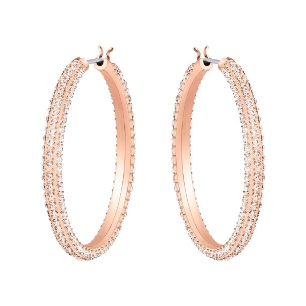 Swarovski gold hoop earrings discount