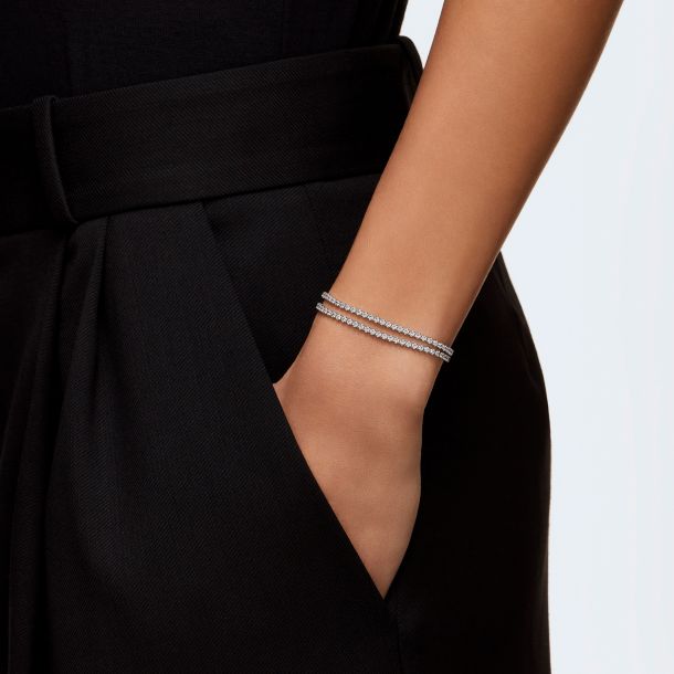 Swarovski Crystal Subtle White Tone Bracelet REEDS Jewelers