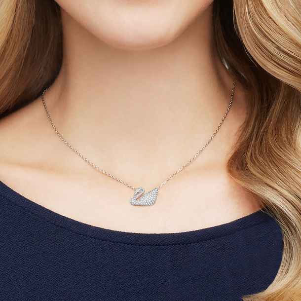 Crystal swan necklace hotsell