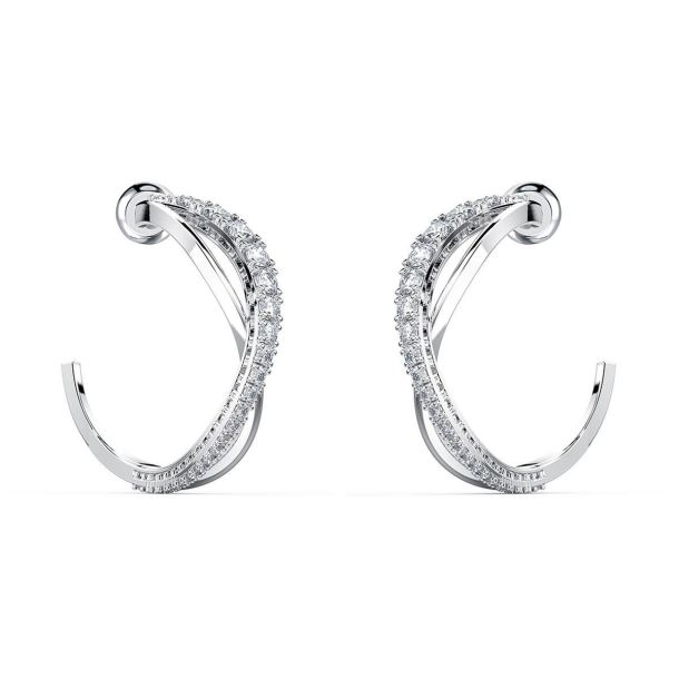 Swarovski blue on sale hoop earrings