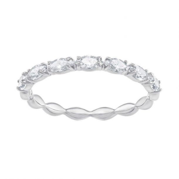 Swarovski Crystal Vittore Marquise Rhodium Plated Stackable Ring REEDS Jewelers