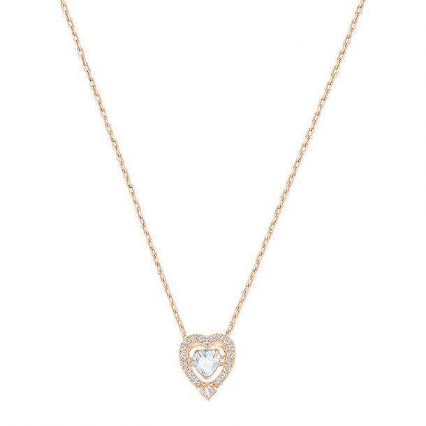 Rose gold heart necklace swarovski 2025