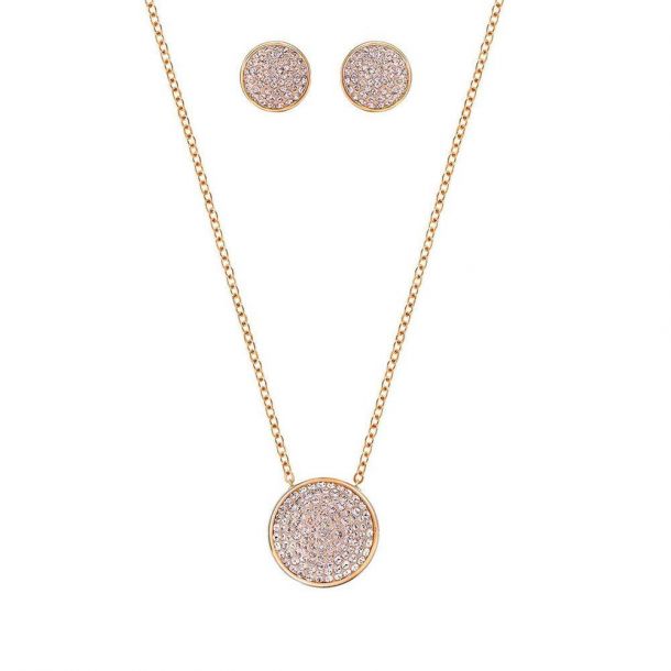 Swarovski pink necklace and cheap earring set