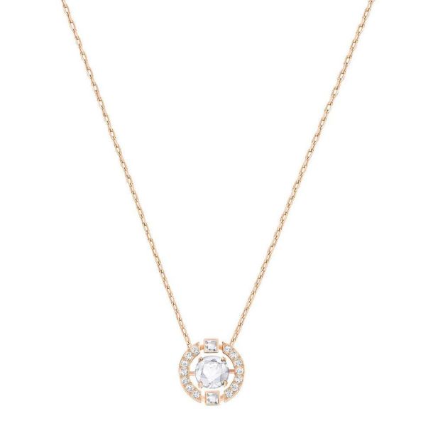 Swarvoski Crystal Sparkling Dance Rose Gold-Tone-Plated Necklace ...