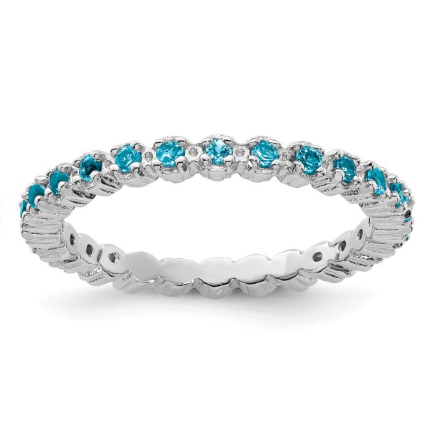 Blue topaz 2024 eternity ring