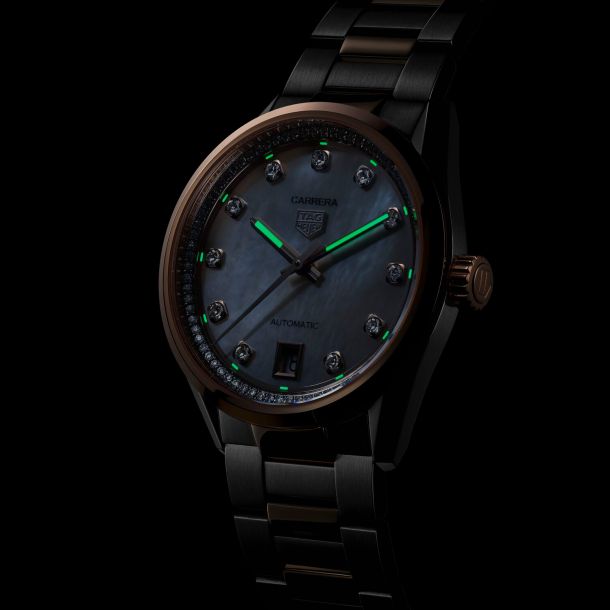 TAG Heuer CARRERA Date Automatic Diamond Mother-of-Pearl