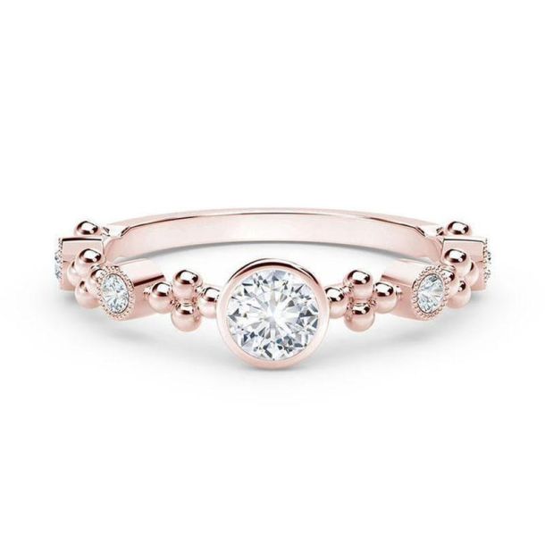 Forevermark 1 3ctw Diamond Rose Gold Stack Ring The Forevermark Tribute Collection REEDS Jewelers