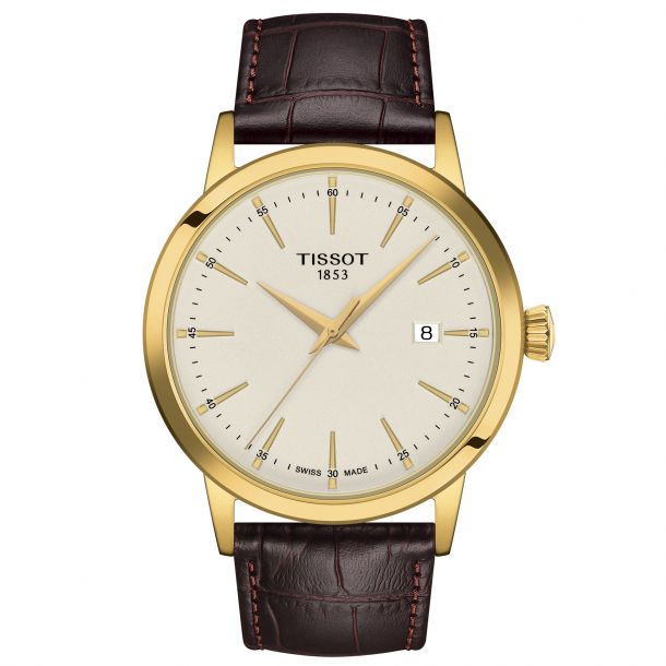 Tissot gold shop watch leather strap