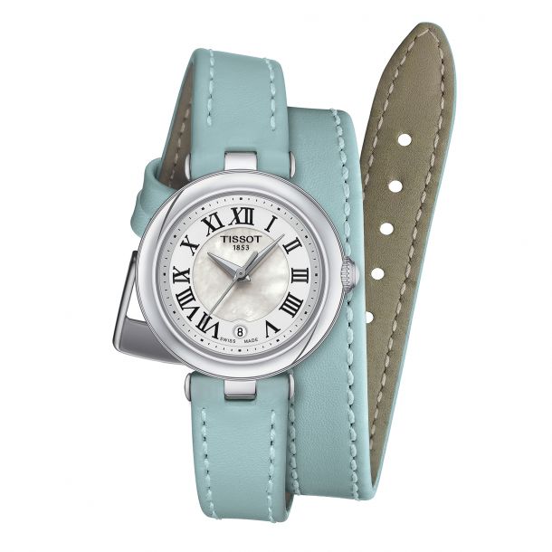 Tissot white leather strap discount