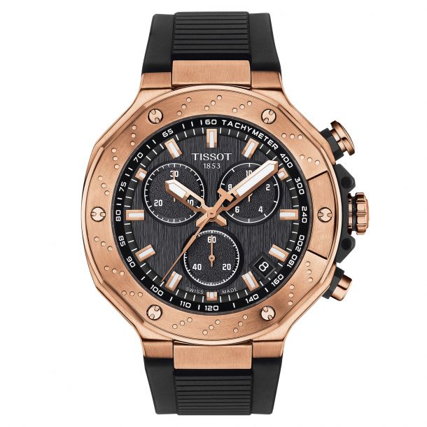 Tissot T Race Chronograph Black Dial and Black Silicone Strap