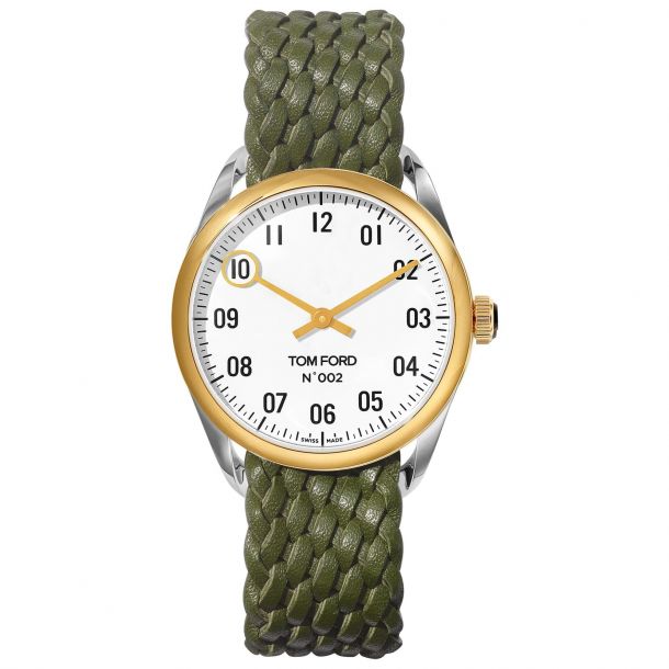 Tom Ford Medium 002 Two-Tone Stainless Steel and Yellow Gold Case
