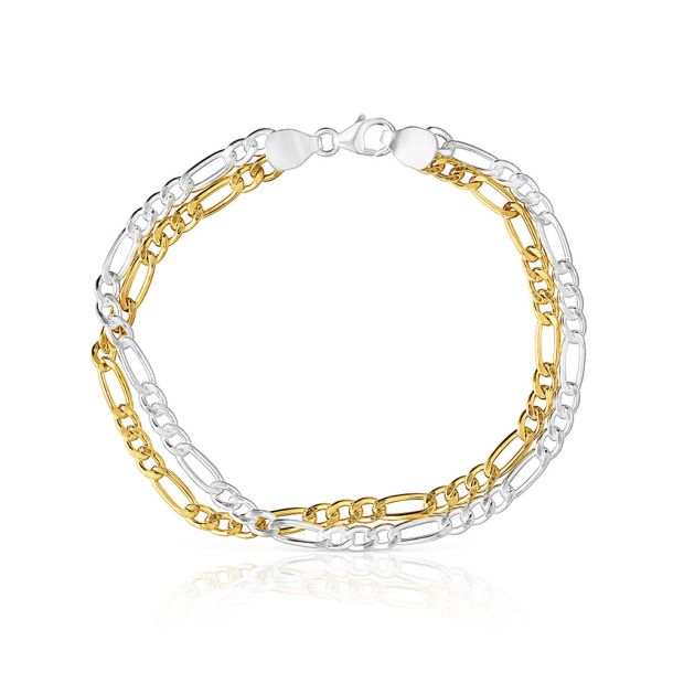 TOUS Basics Two-Tone Curb Chain Bracelet | REEDS Jewelers