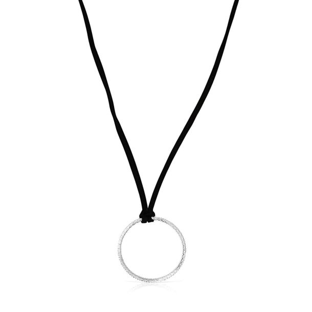 TOUS Bear Pendant Black Cord Necklace | REEDS Jewelers