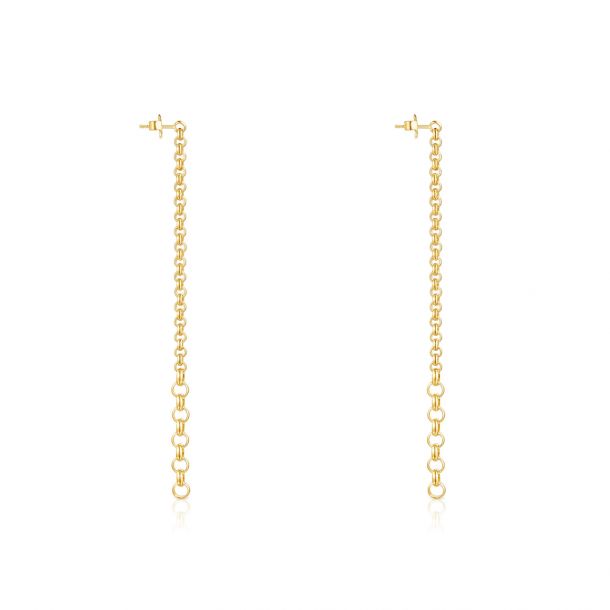 TOUS Calin Yellow Gold-Plated Extra-Long Rings Drop Earrings | REEDS  Jewelers