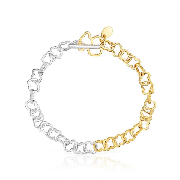 TOUS Carrusel Two-Tone Bear Motif Bracelet | REEDS Jewelers