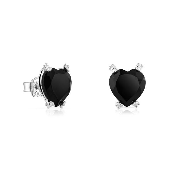 TOUS Color Pills Heart-Shaped Onyx Sterling Silver Stud Earrings | REEDS  Jewelers
