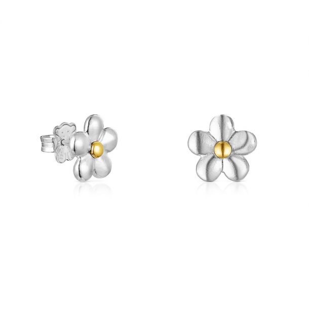TOUS Fragile Nature Two-Tone Flower Earrings | REEDS Jewelers