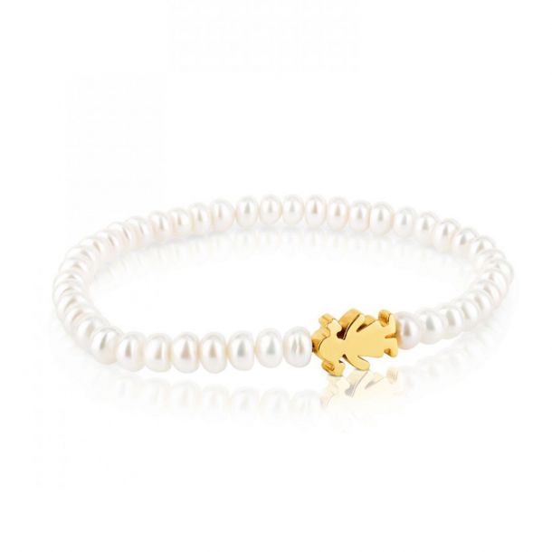 TOUS Freshwater Cultured Pearl and Gold Sweet Dolls Girl Bracelet | REEDS  Jewelers