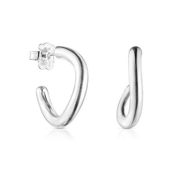 TOUS Hav Sterling Silver Hoop Earrings | 26mm | REEDS Jewelers