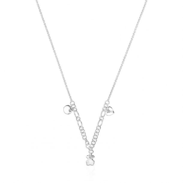 Tous silver bear necklace store