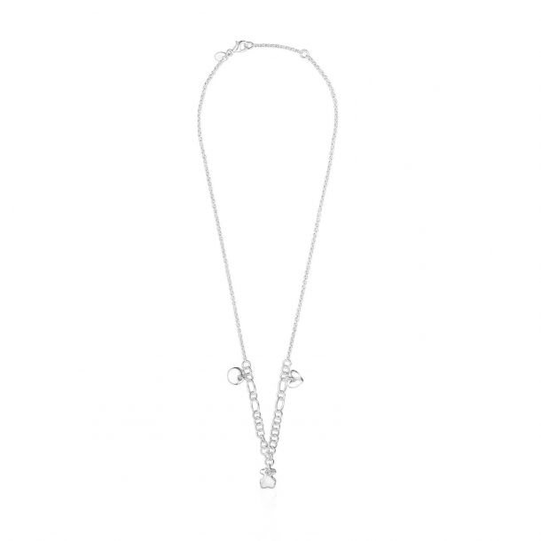 TOUS Luah Bear, Heart, and Moon Sterling Silver Necklace | REEDS Jewelers