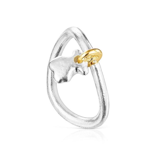 TOUS Luah Bear Two-Tone Ring | Size 7 | REEDS Jewelers