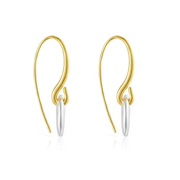 TOUS Luah Luna Two-Tone Earrings | 18mm | REEDS Jewelers