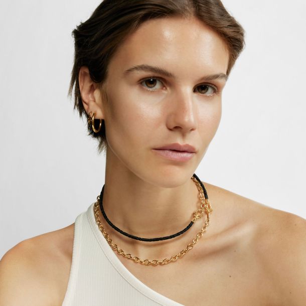 Tous Manifesto Gold-Plated Elastic Cord Necklace