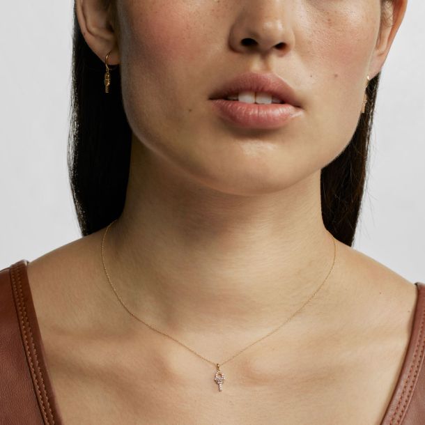 TOUS Manifesto Multi-Stone Yellow Gold Pendant Necklace | REEDS Jewelers