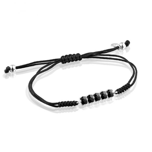 TOUS Mini Onyx Black Cord Bracelet