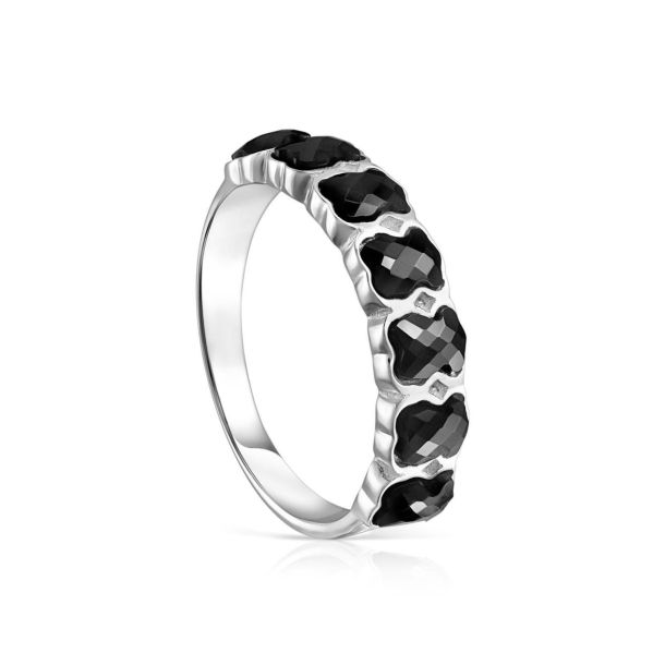 TOUS Mini Black Onyx Stackable Ring | REEDS Jewelers