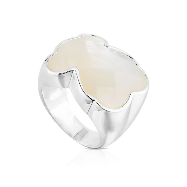 TOUS Mother of Pearl Bear Wide Ring Size 7 REEDS Jewelers