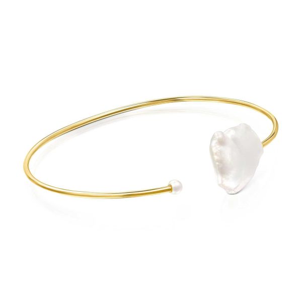 TOUS Nenufar Petal Cuff Bracelet with Freshwater Cultured Pearls | REEDS  Jewelers