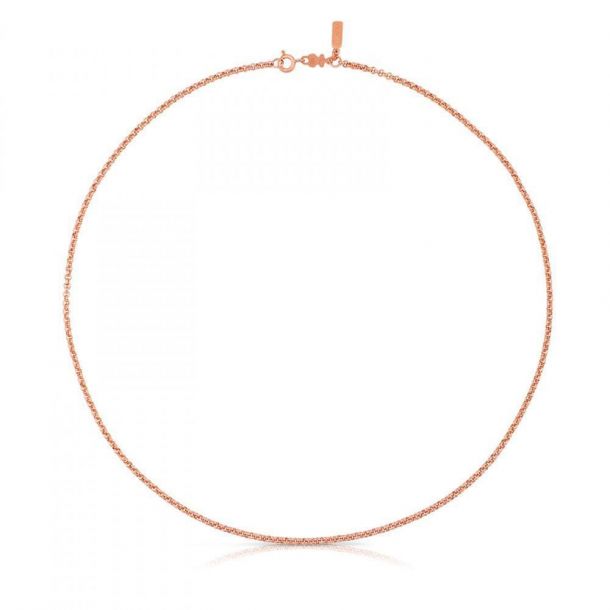 TOUS Rose Gold Plated Cable Chain Necklace | REEDS Jewelers