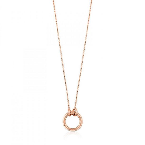 TOUS Rose Gold Plated Hold Necklace REEDS Jewelers