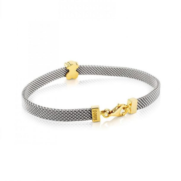 TOUS Steel and 18k Gold Sweet Dolls Bracelet | REEDS Jewelers