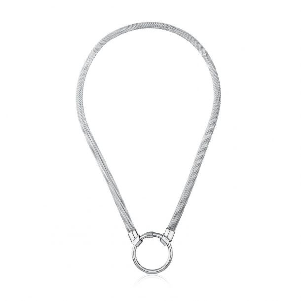 Luna Dark Black Silver Bead Chain Necklace 16 inch 30 inch Black Rhodium Plated Silver / 24 inch